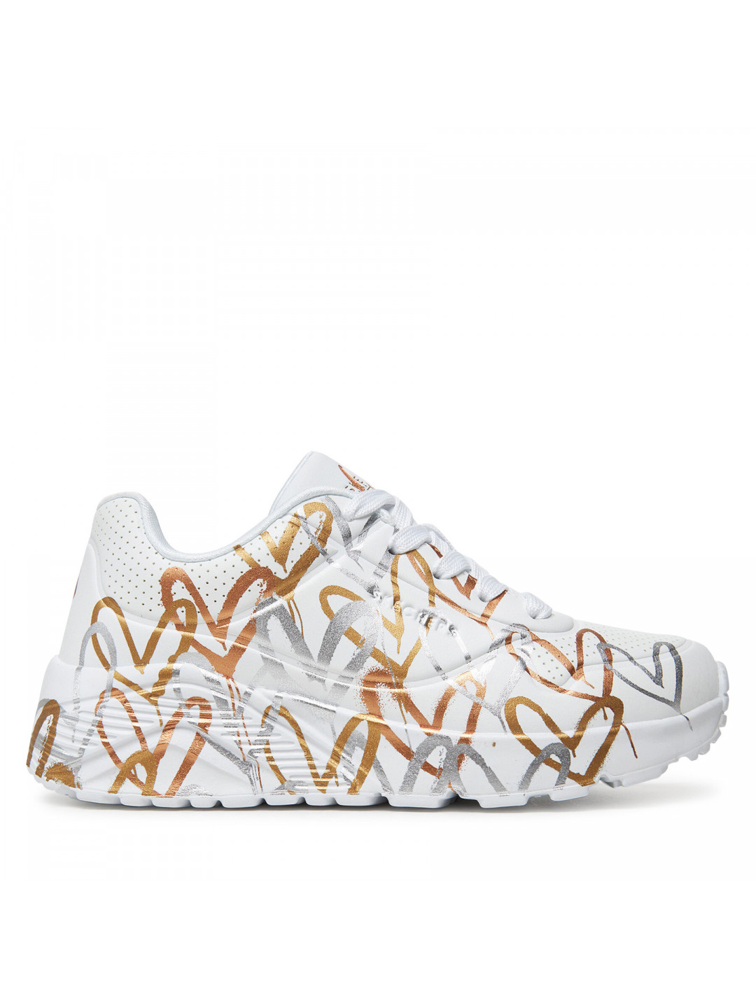 Sneakersy Skechers Uno Lite-Metallic Love 314067L WTGD Bílá